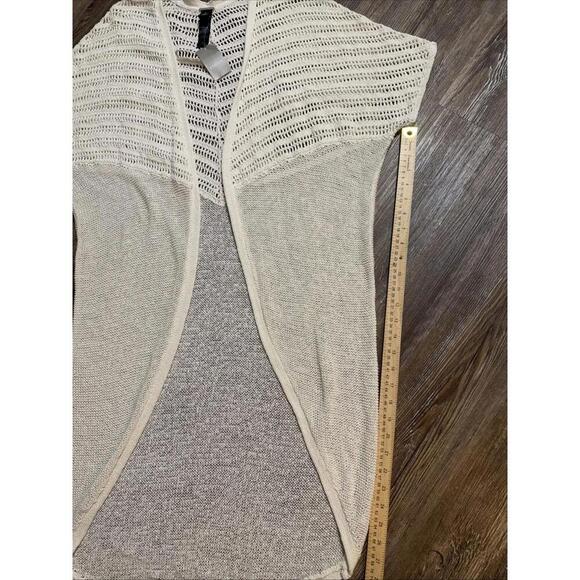 Chicos Beach Boho Quiet Luxury Minimalist Casual Crochet Linen Blend Kimono New - Picture 4 of 12